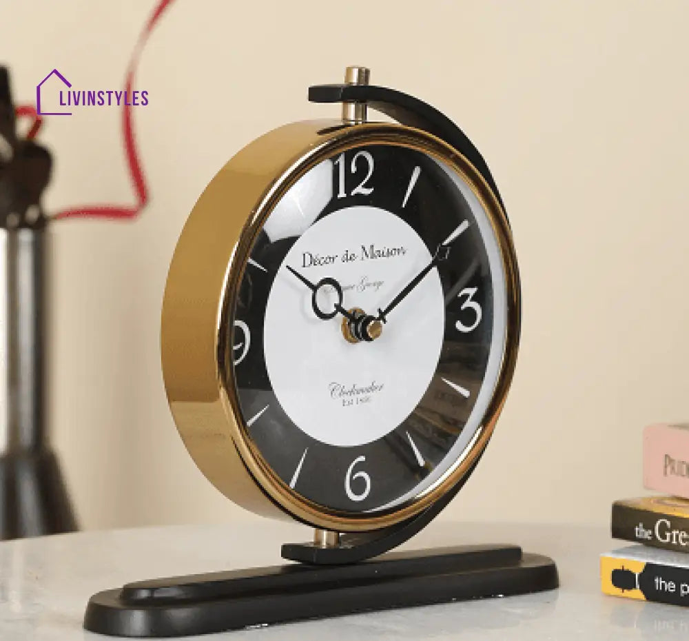 Aleksi Table Clock Black