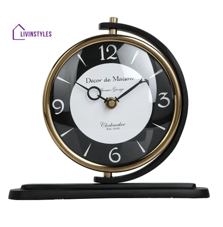 Aleksi Table Clock Black