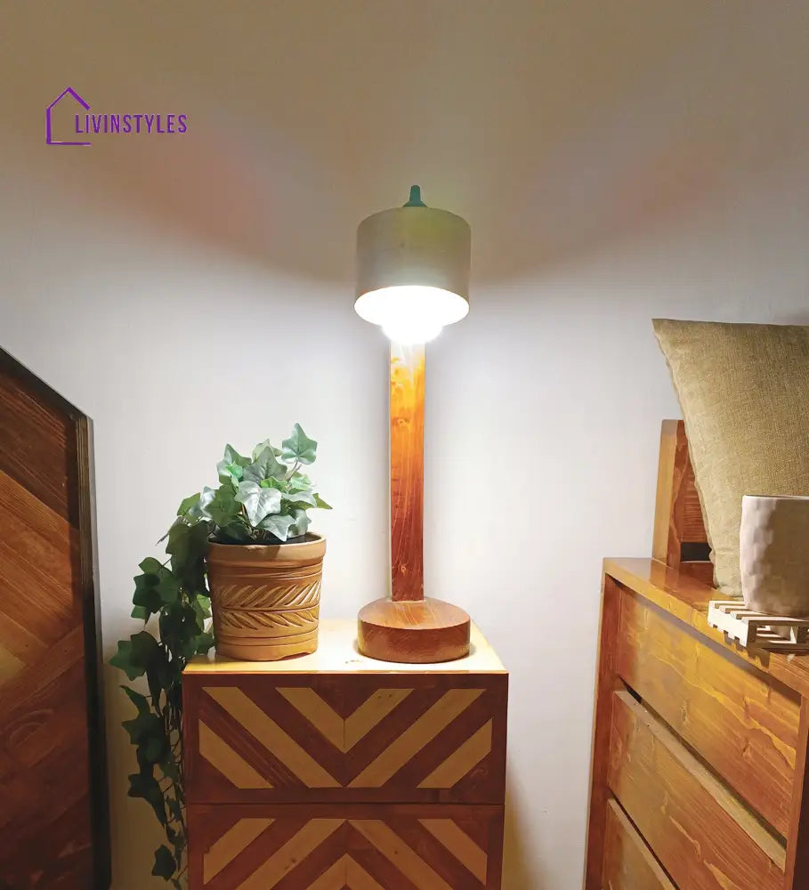 Alice Brown Wooden Table Lamp Lamps