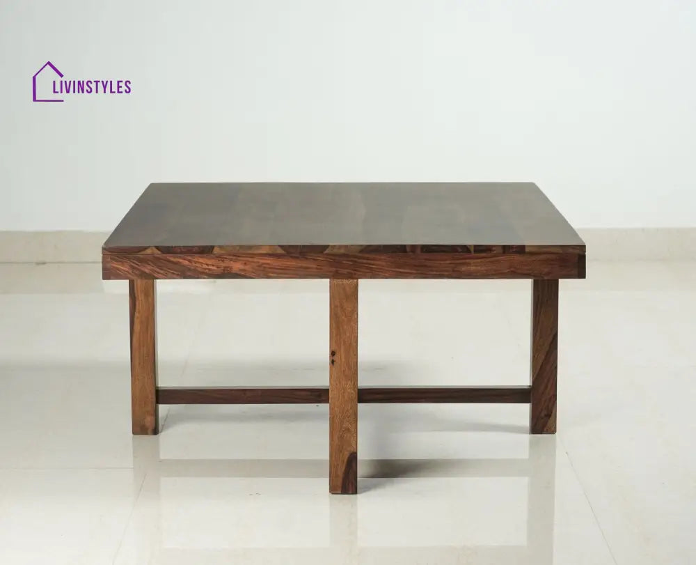 Alina Sheesham Wood Coffee Table Set With Four Stools