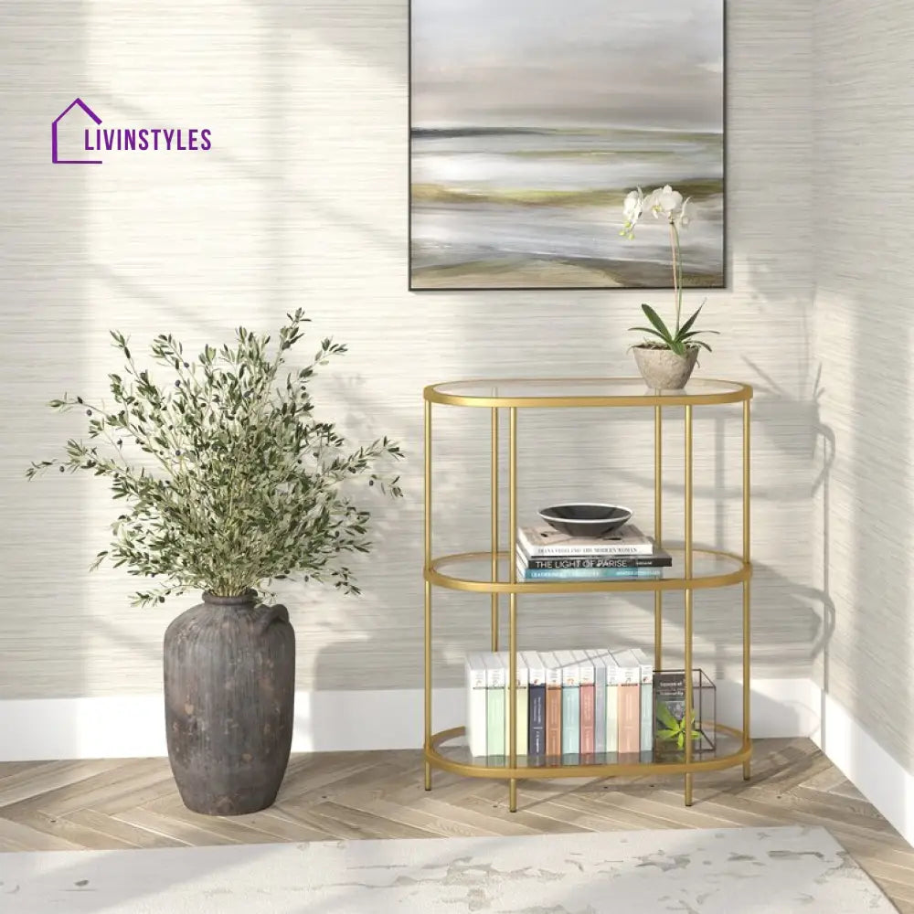 Alka Metal With Glass Top Bookshelves