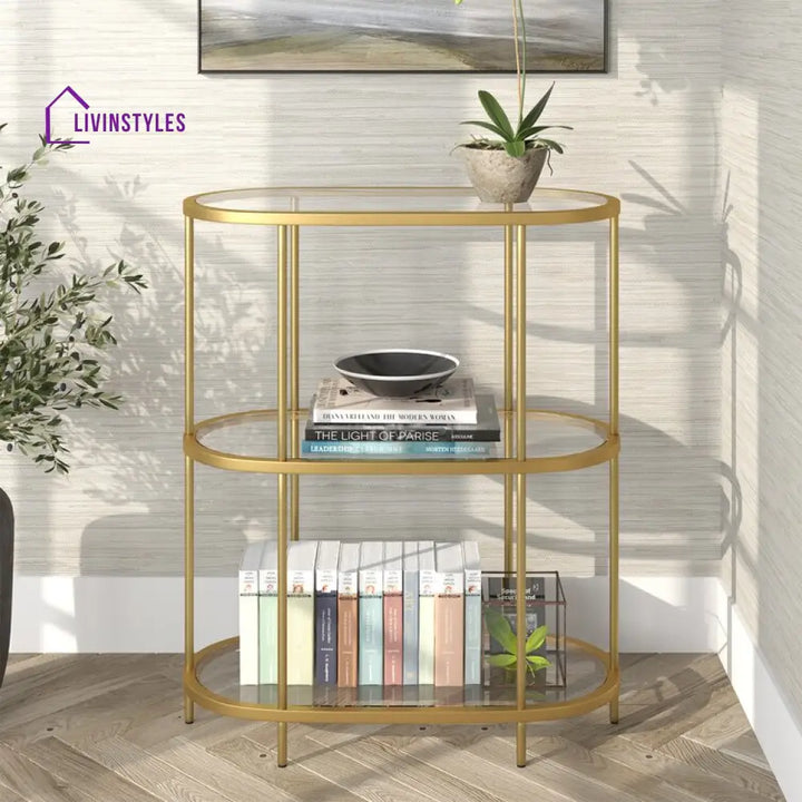 Alka Metal With Glass Top Bookshelves