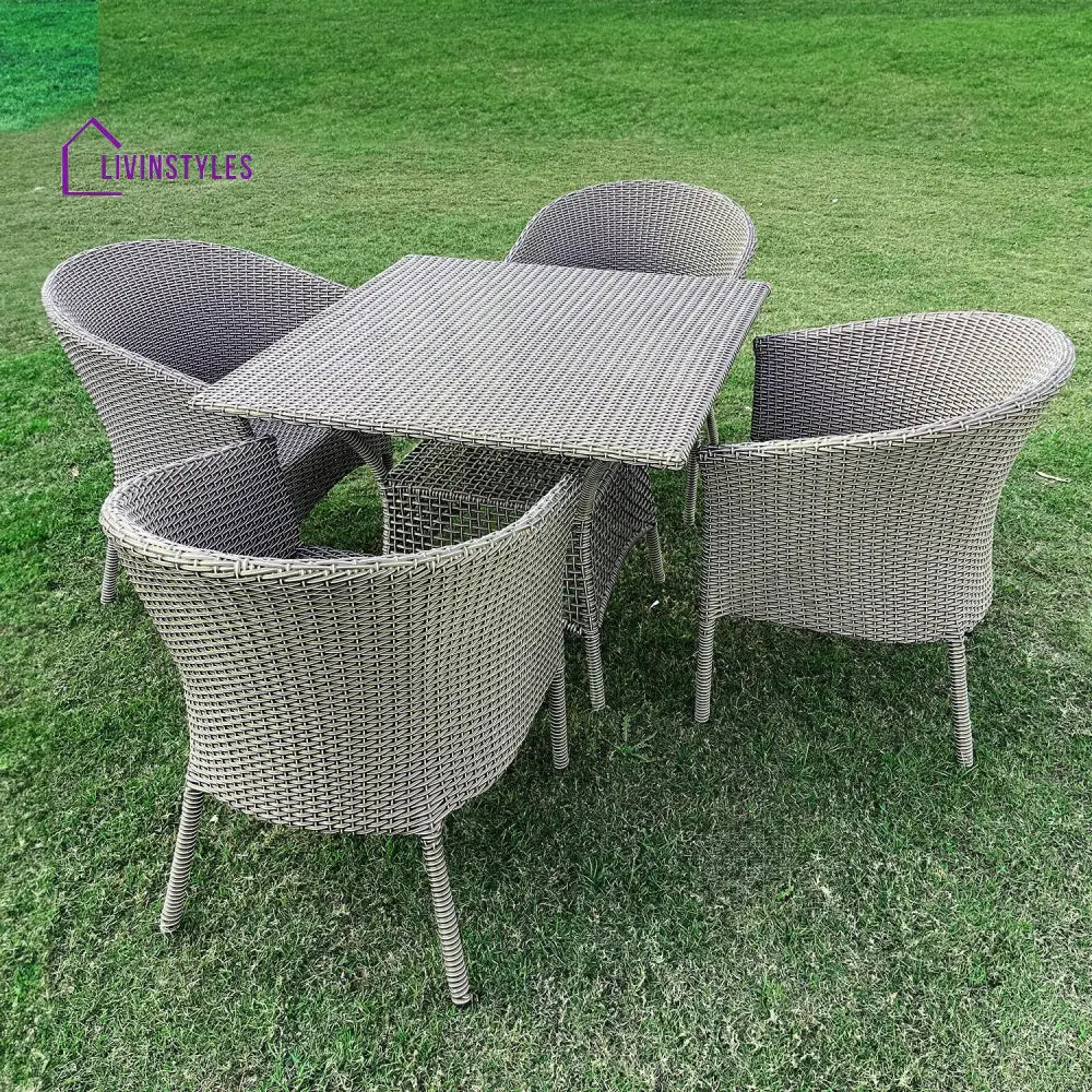 Allenna 4 Seater Wicker & Iron Outdoor Set