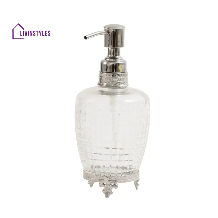 Alvario Crystal Cut Dispenser In Silver