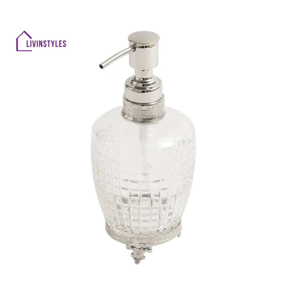 Alvario Crystal Cut Dispenser In Silver