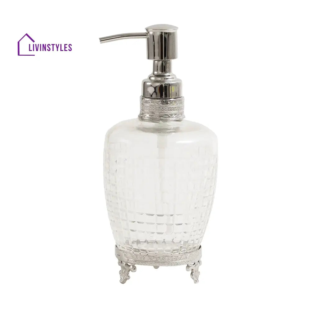 Alvario Crystal Cut Dispenser In Silver