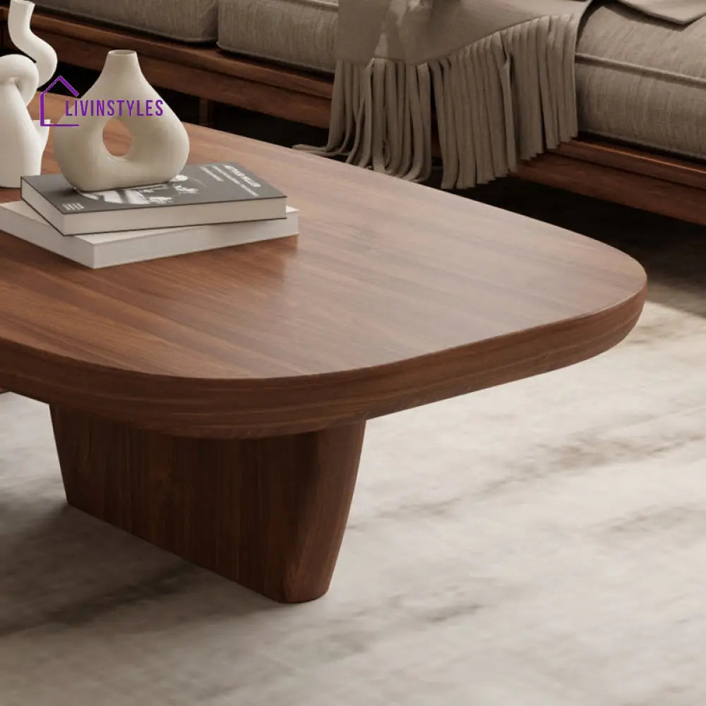 Aman Solid Wood Coffee Table For Living Room | Honey Finish