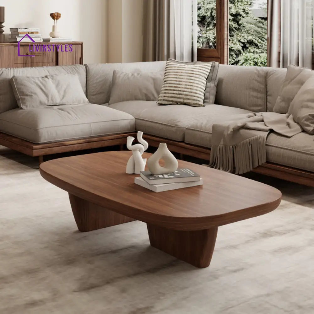 Aman Solid Wood Coffee Table For Living Room | Honey Finish