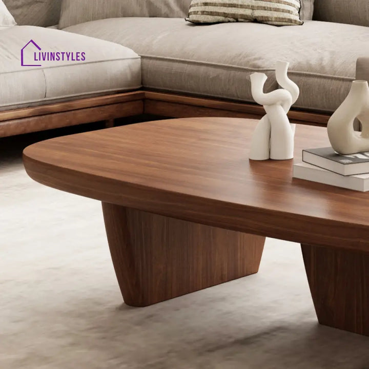 Aman Solid Wood Coffee Table For Living Room | Honey Finish