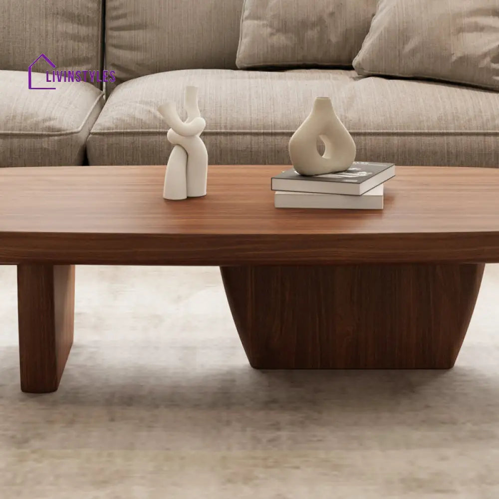 Aman Solid Wood Coffee Table For Living Room | Honey Finish