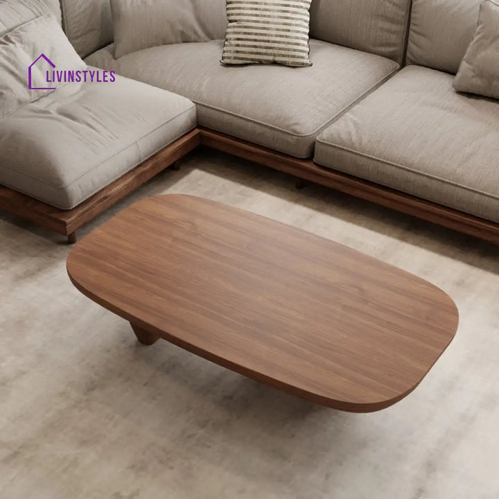 Aman Solid Wood Coffee Table For Living Room | Honey Finish