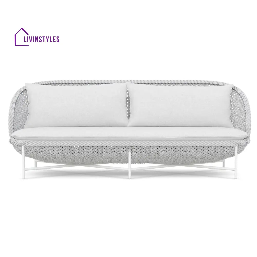 Amaris White 3 Seater Outdoor Sofa