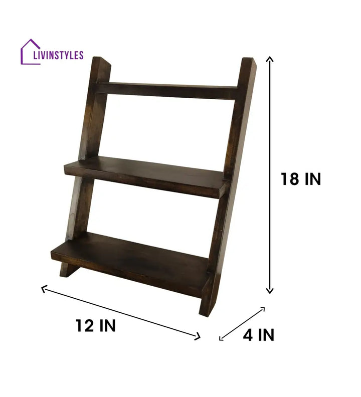 Amelia Wooden Shelf 2 Step Ladder Kitchen