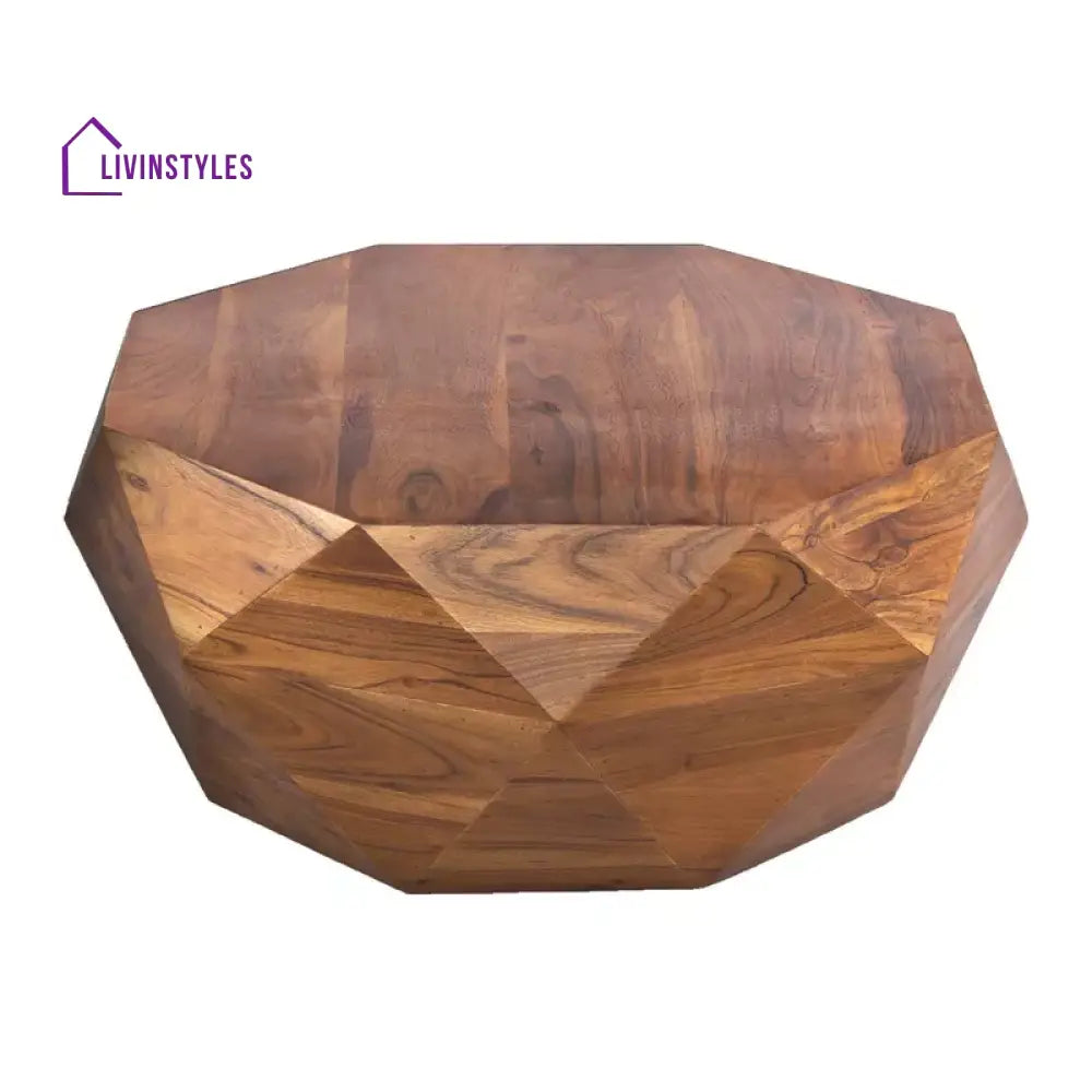 Amira Triangle Pattern Sheesham Wood Coffee Table for Living Room