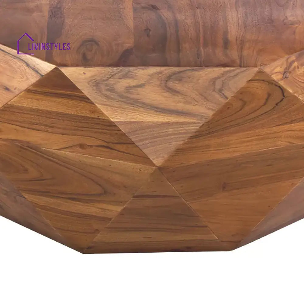 Amira Triangle Pattern Sheesham Wood Coffee Table for Living Room