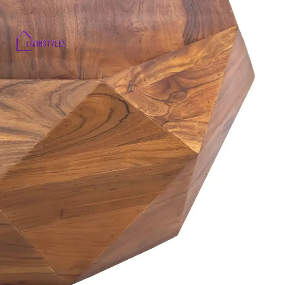 Amira Triangle Pattern Sheesham Wood Coffee Table for Living Room