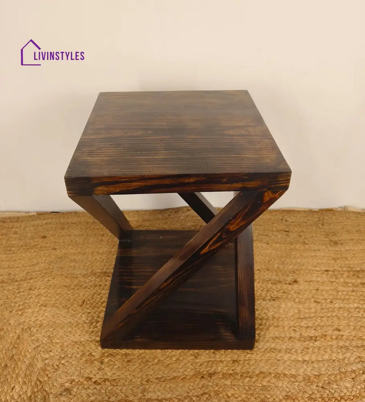 Amos Solid Wood End Table Furniture