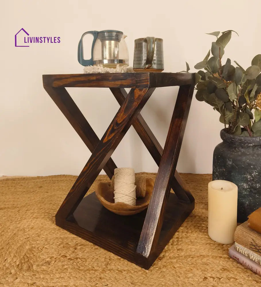 Amos Solid Wood End Table Furniture