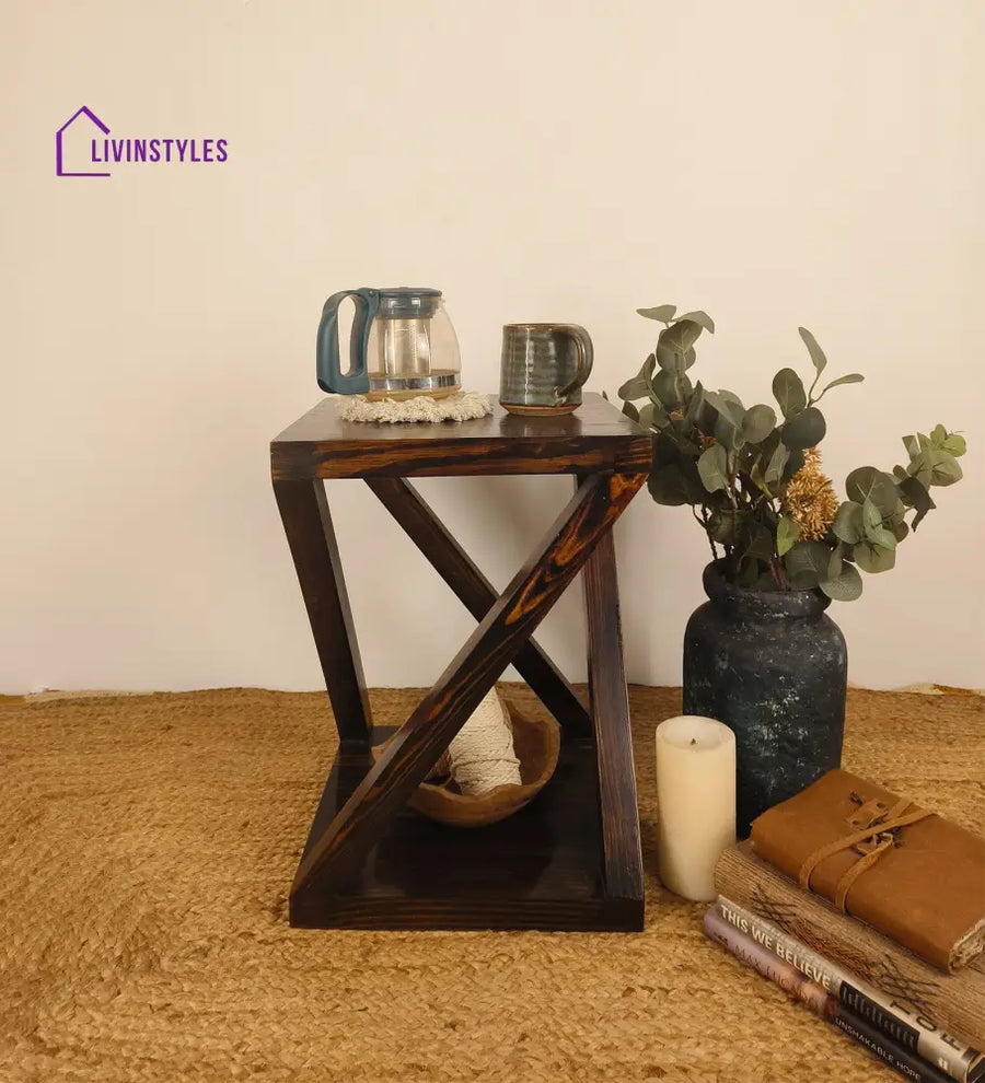 Amos Solid Wood End Table Furniture