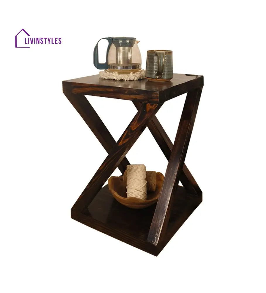 Amos Solid Wood End Table Furniture