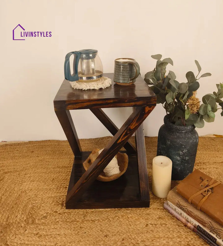 Amos Solid Wood End Table Furniture