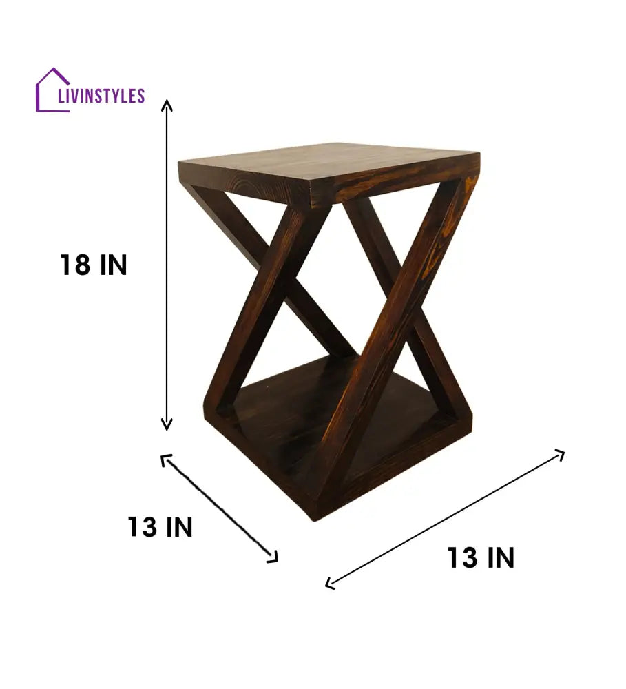 Amos Solid Wood End Table Furniture