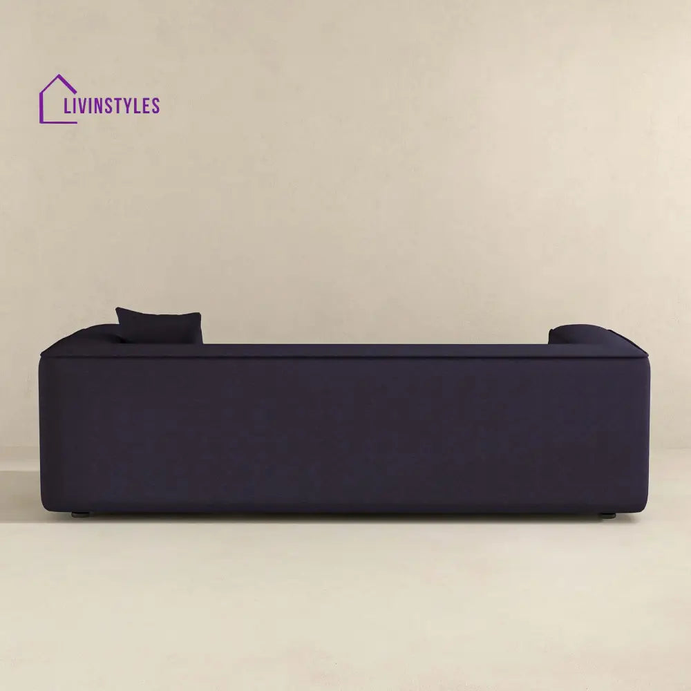 Amreen Blue Three Seater Sofa For Living Room