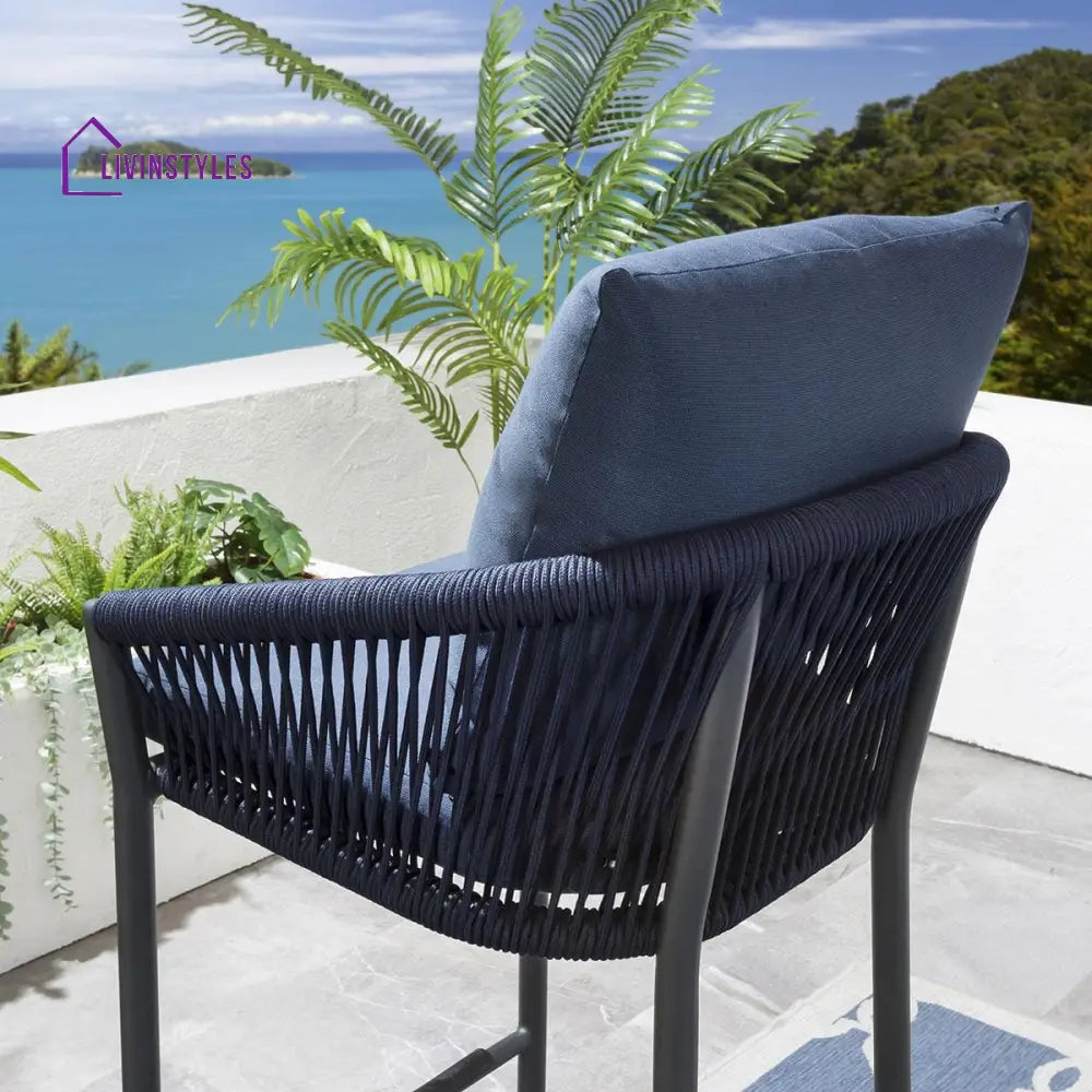 Amrita Outdoor Patio Bar Chair 2 Chairs For Balcony Braided & Rope Sets