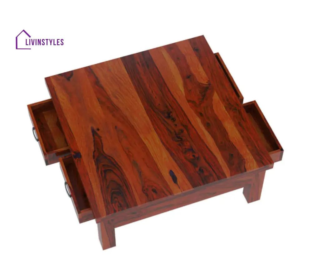 Amrita Sheesham Solid Wood Square Coffee Table