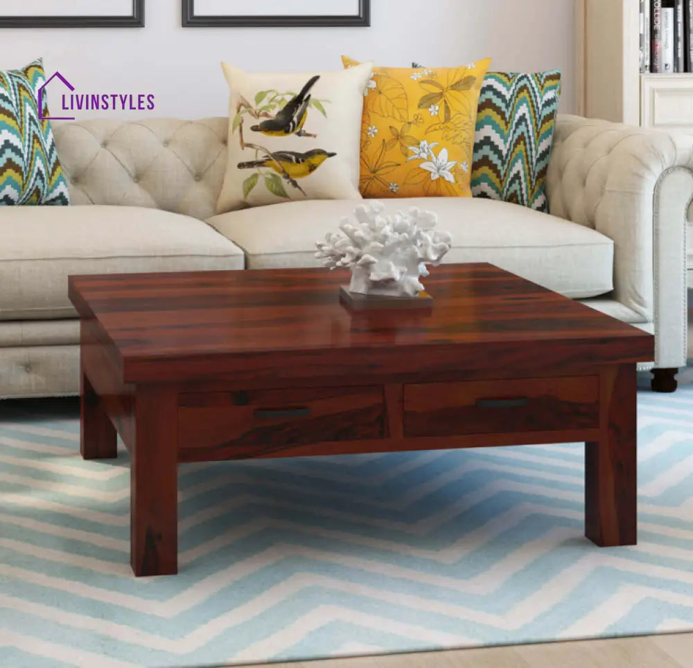 Amrita Sheesham Solid Wood Square Coffee Table