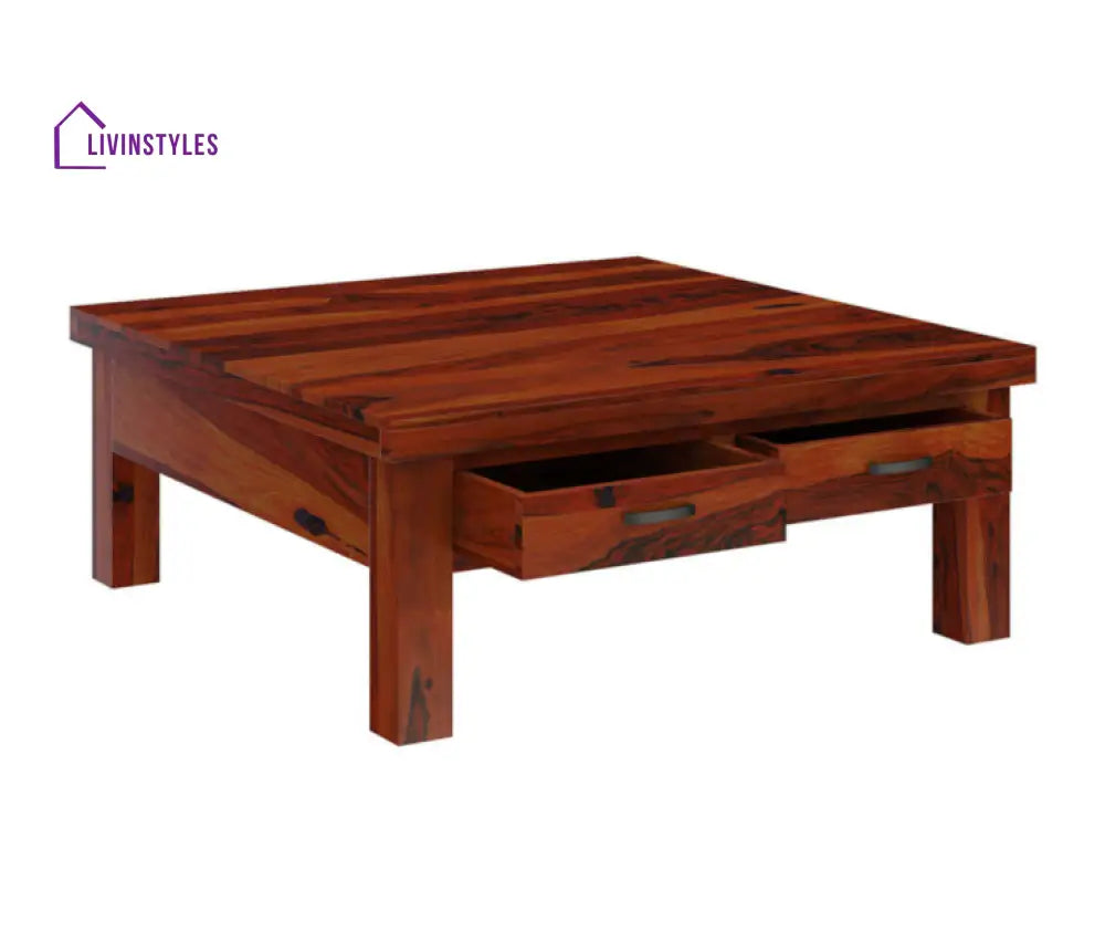 Amrita Sheesham Solid Wood Square Coffee Table