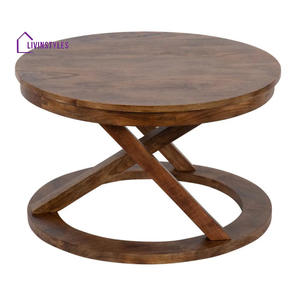 Anand Solid Wood Coffee Table For Living Room | Honey Finish