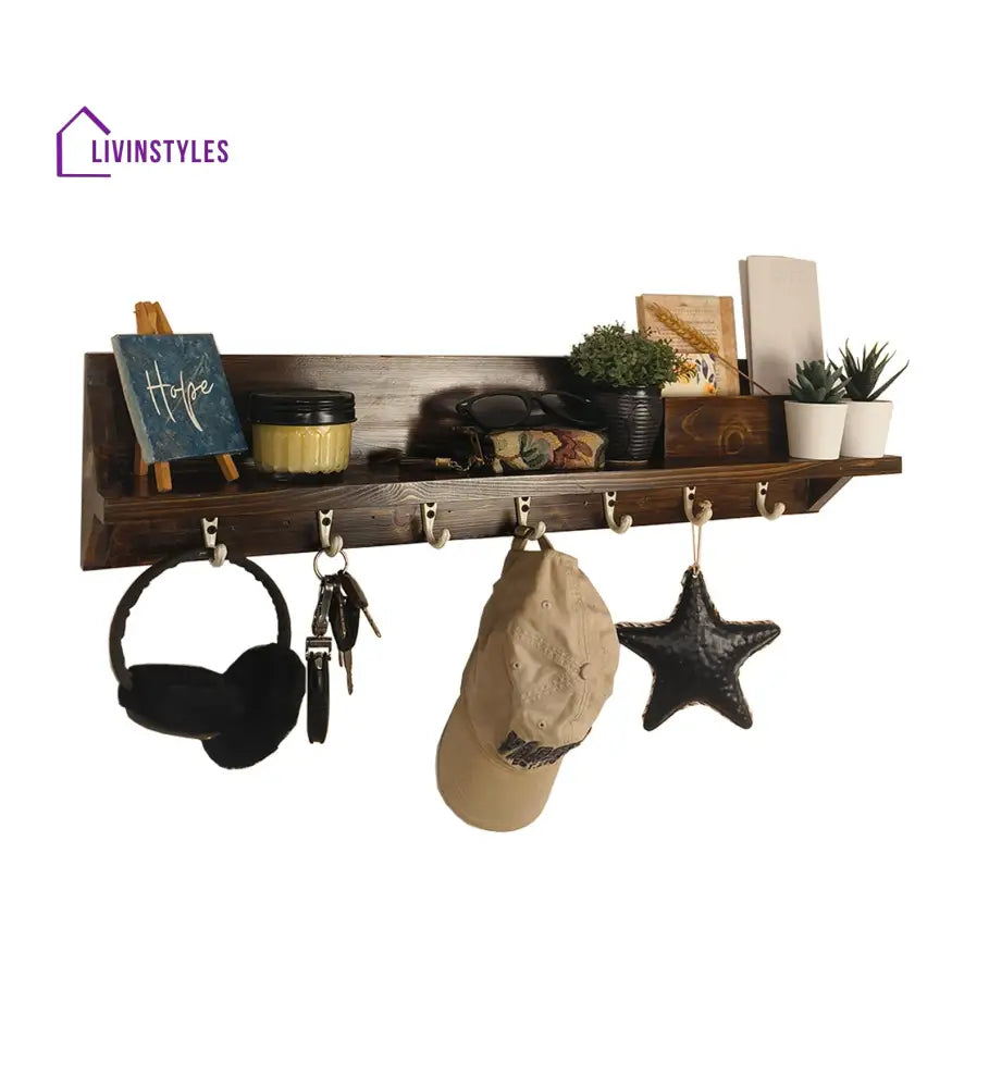 Andre Wooden Wall Organiser With Key Holders