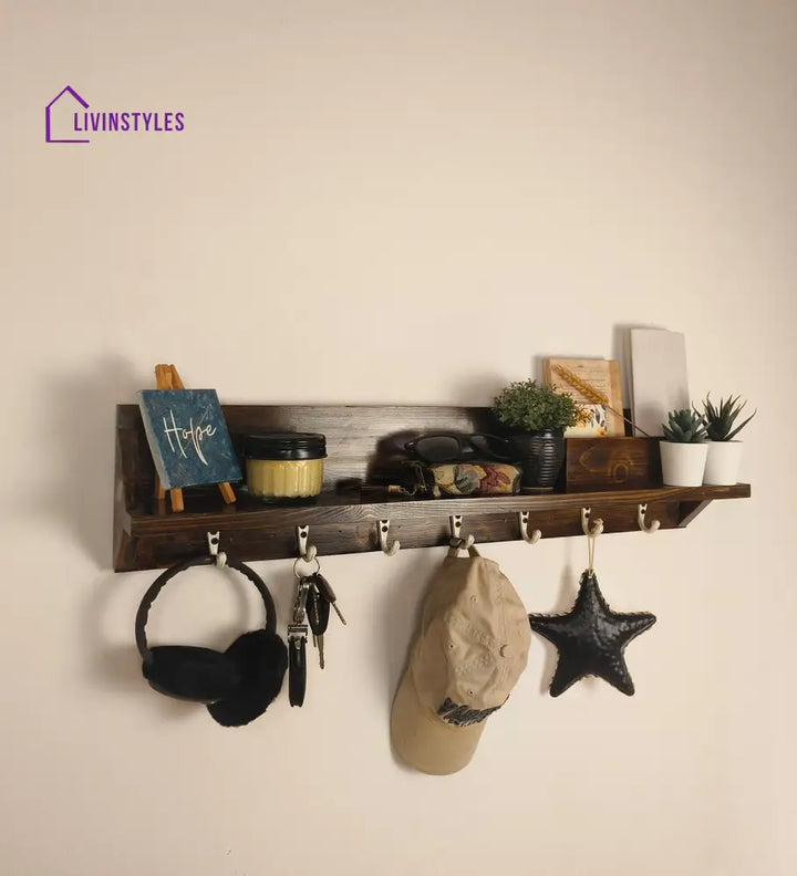 Andre Wooden Wall Organiser With Key Holders