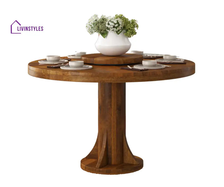 Anfisa Round Dining Table And Chairs For 6