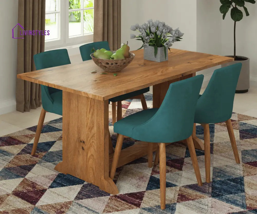 Angelina Solid Wood Dining Table And Chairs Set