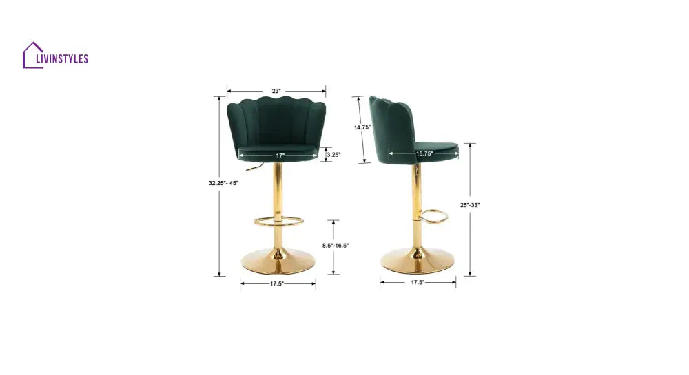 Aniket Green Color Avidan Bar Stool