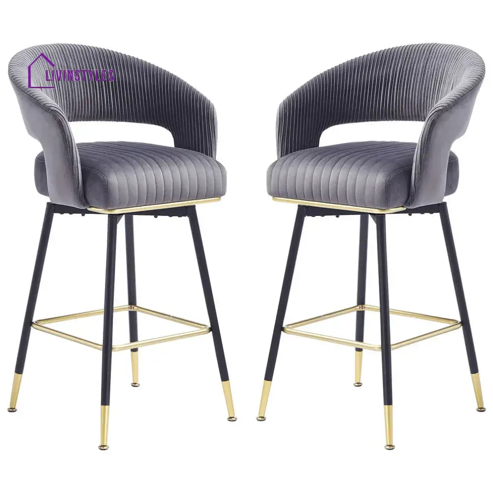 Anirudh Grey Mixoy Bar Stool