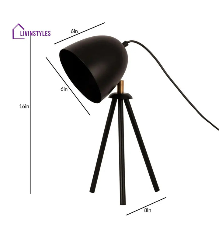 Anis Tripod Desk Lamp Black Table