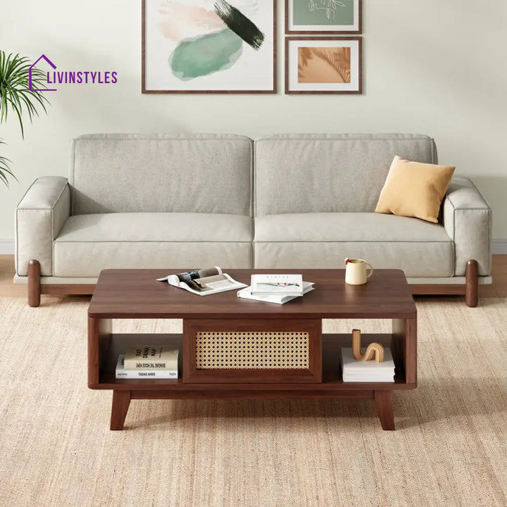 Anisha Sheesham Wood Coffee Table For Living Room