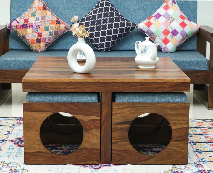 Anna Coffee Table With 4 Stools