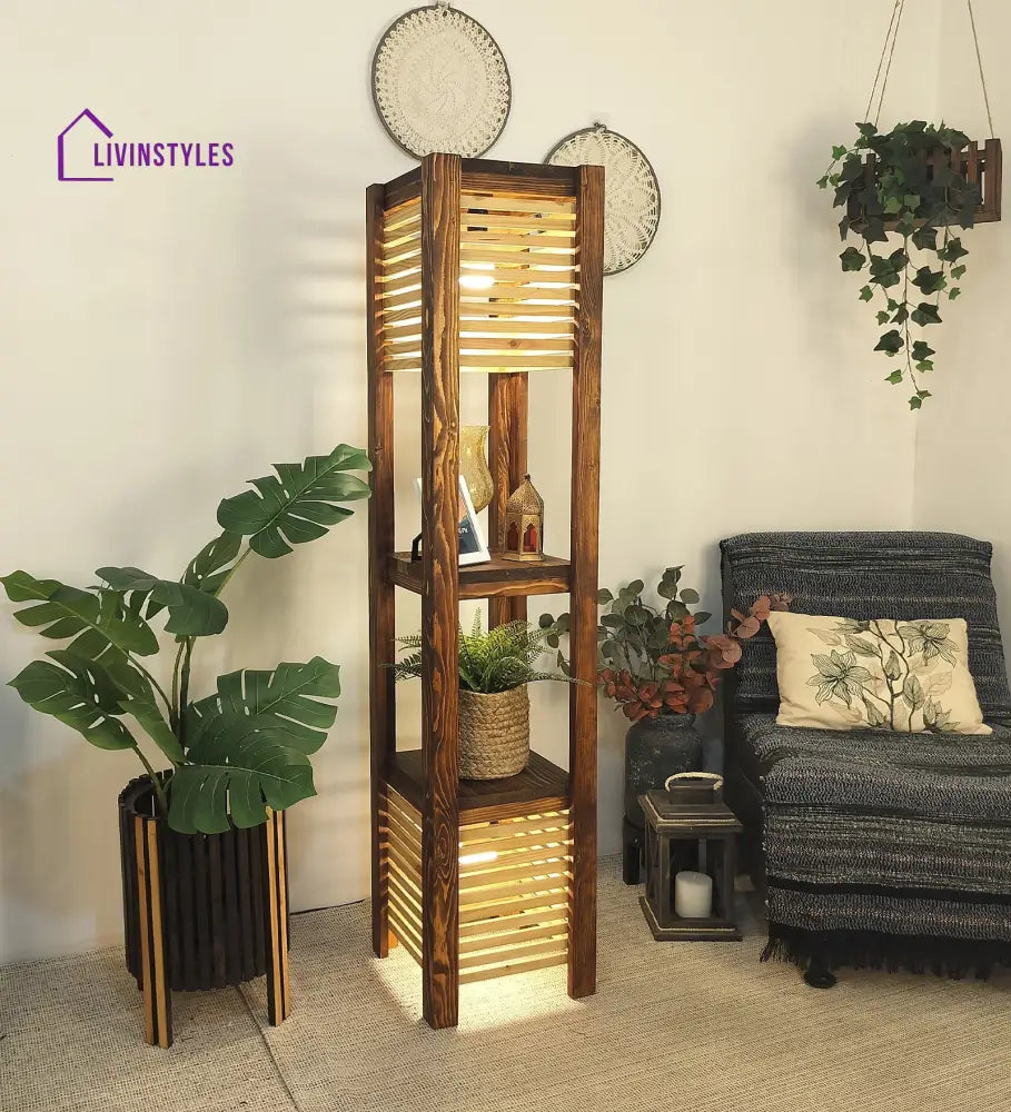 Antilia Wooden Floor Lamp Lamps