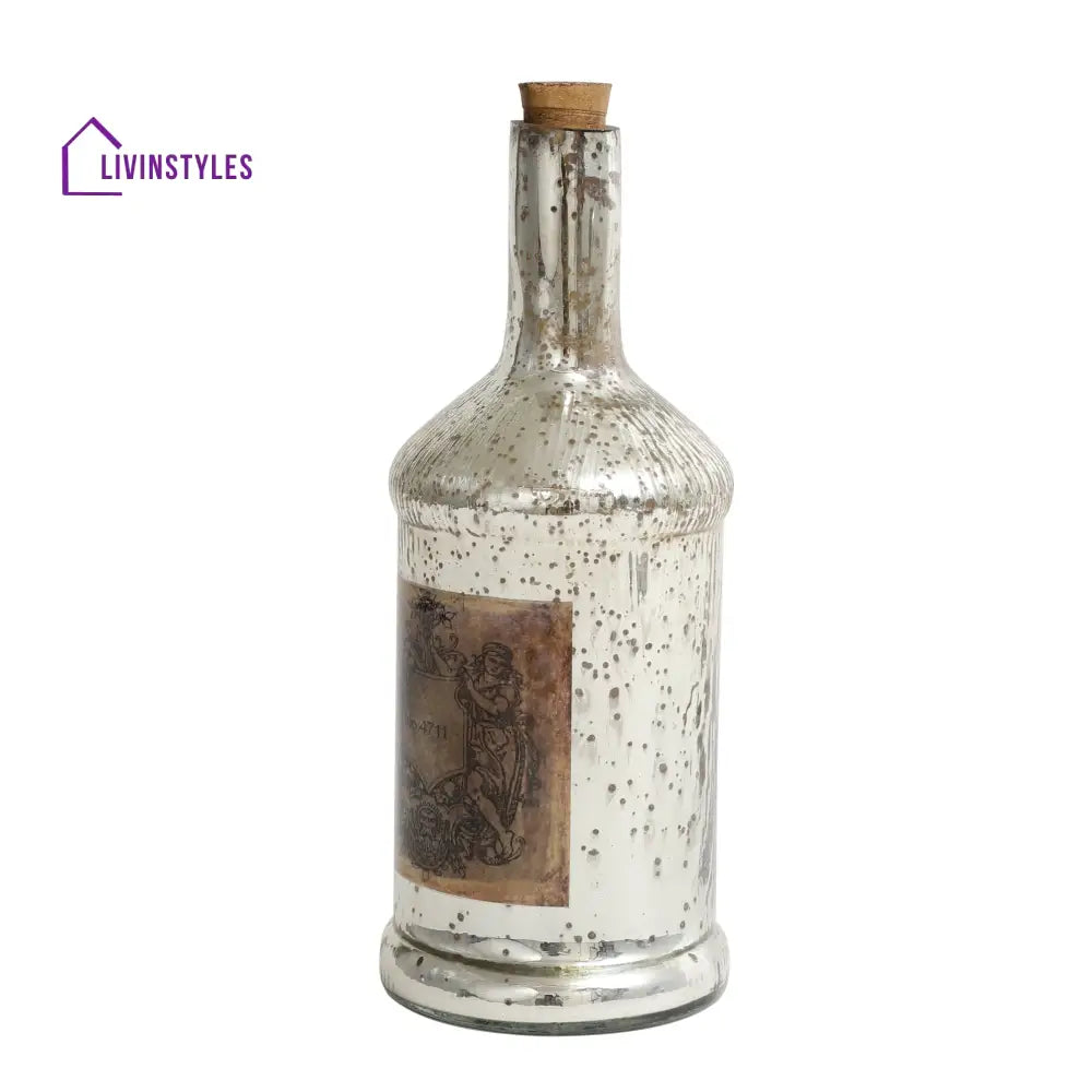 Antique Glass Legacy Square Bottle Decorative