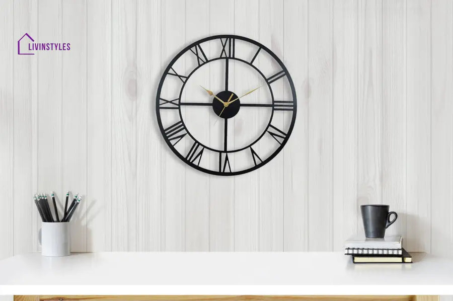 Antique Metal Wall Clock