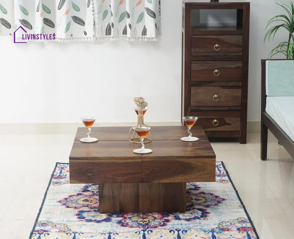 Antonina Sheesham Wood Square Coffee Table