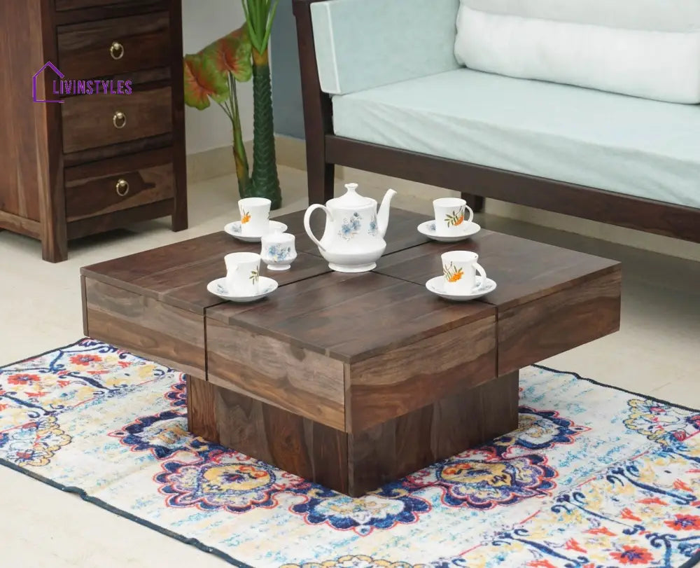 Antonina Sheesham Wood Square Coffee Table