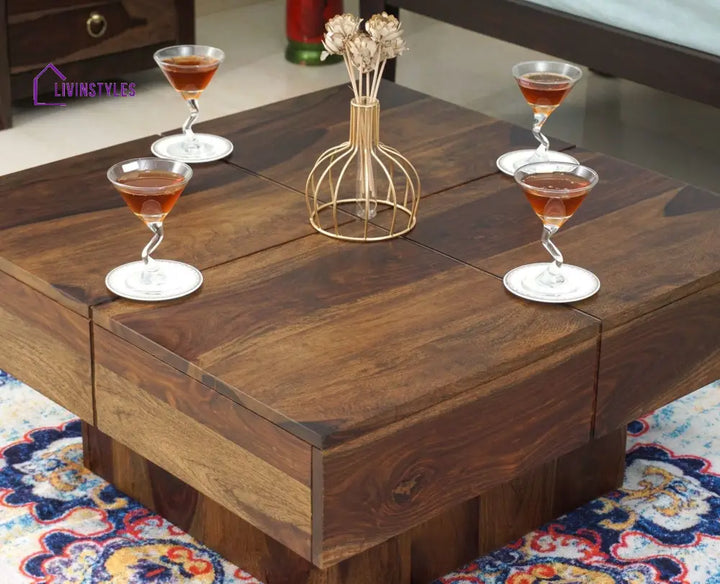 Antonina Sheesham Wood Square Coffee Table