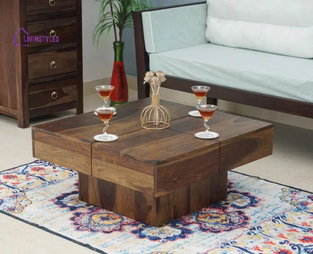 Antonina Sheesham Wood Square Coffee Table