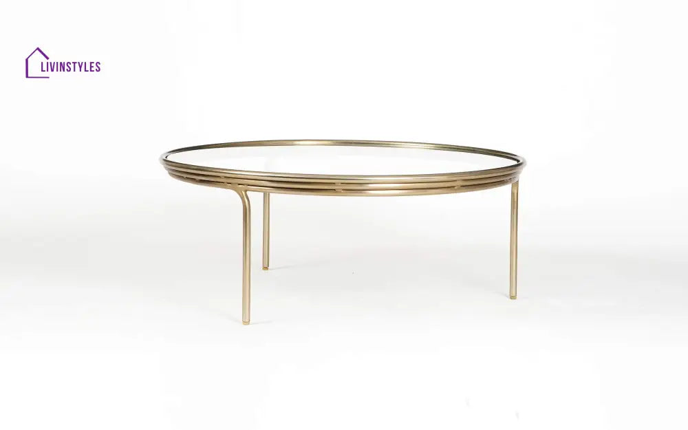 Anusha Round Center Table | Modern Glass Coffee For Hall