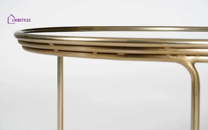 Anusha Round Center Table | Modern Glass Coffee For Hall